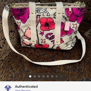 Authenticated COACH Whimsical Floral Bag